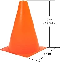 Vista 2 de Soccer Cones (9 Inch 20 Pack), Agility Training Sport Cone with Carry Bag for Drilling Football Basketball Field Markers