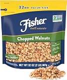 Fisher Chopped Walnuts, Unsalted California Baking Nuts, 2 lb Bulk Bag