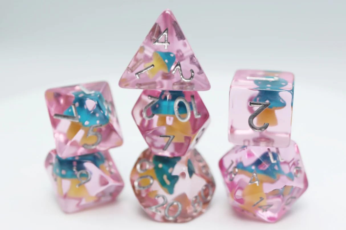Foam Brain Games Set di dadi Blue Mushroom per giochi di ruolo