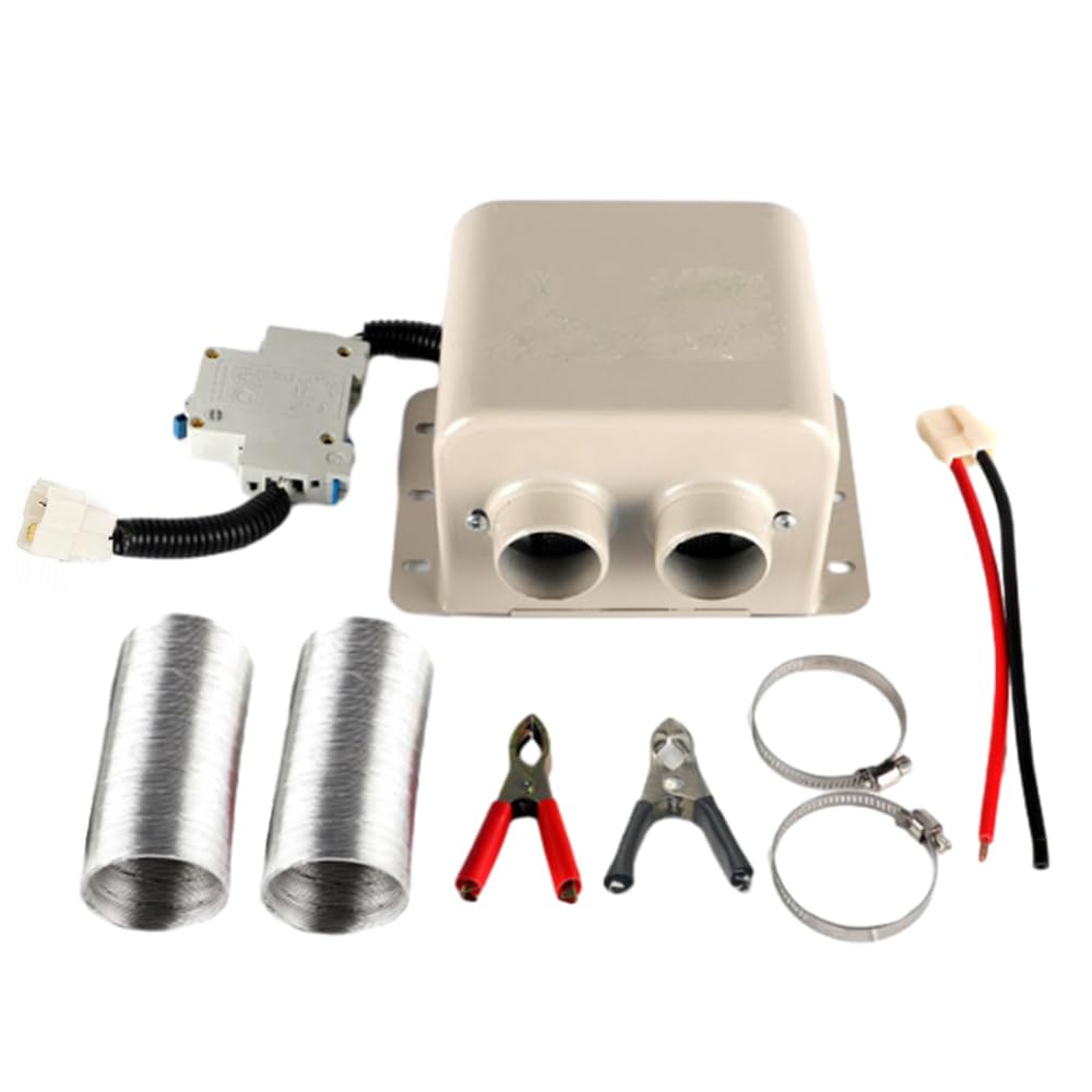 Riscaldatore per auto Riloer per camper 12V 600W 2 fori portatile invernale riscaldamento rapido parabrezza automatico finestra sbrinamento sbrinatore compatible con vari veicoli 12V