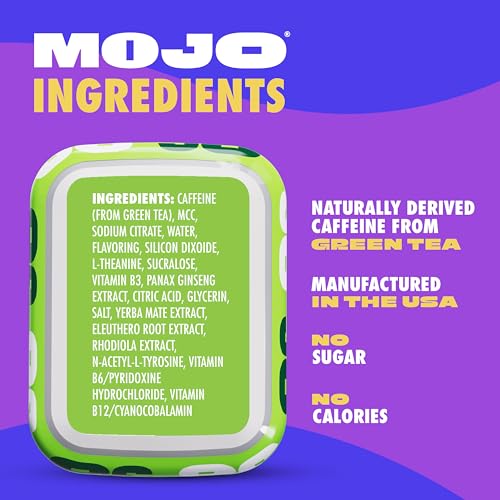 Image of MOJO Energy Pouches, 50 mg per Caffeine Pouch, 15 Pouches, 5-Pack (5-Pack, Sour Apple)