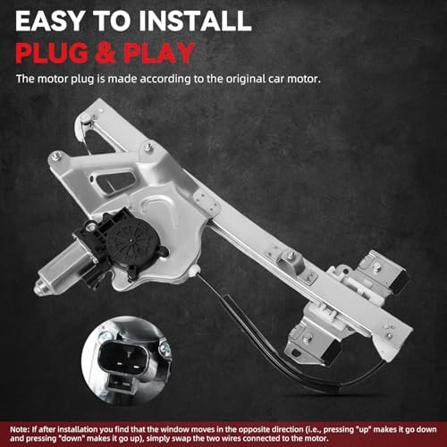Image of Front Left Power Window Regulator with Motor for 2000-2005 LeSabre