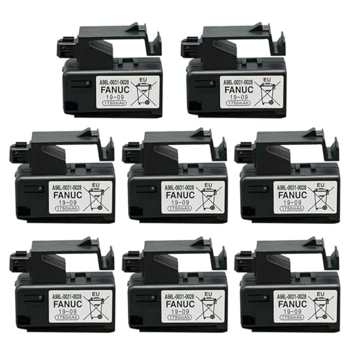 [8 Pack] 3V 1750mAh A98L-0031-0028 Lithium Battery for FANUC A98L-0031-0028, A02B-0309-K102, CNC Machine Controler 3P Plug Style