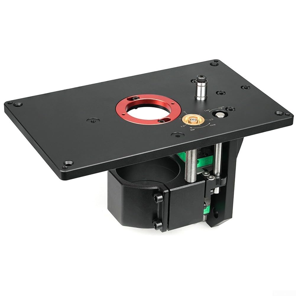 Invertierter Oberfräsentisch aus Aluminiumlegierung Oberfräsenhebetisch Router Tisch Lift Kit Trimmmaschine Inverted Lifting Table Router Lift für Holzbearbeitung für kleine Trimmmaschinen