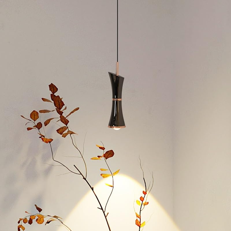 Lustre de chevet chambre moderne et plafonnier droit noir simple