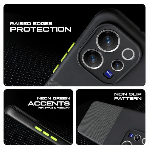 Image of AIBEX Premium Back Cover Case Compatible For Vivo V70 5G / Vivo V70 Elite 5G| Scratch & Drop Tested Shockproof Matte Texture Case with Soft Microfibre Lining | Slim Fit Cover with Anti-Scratch - Black