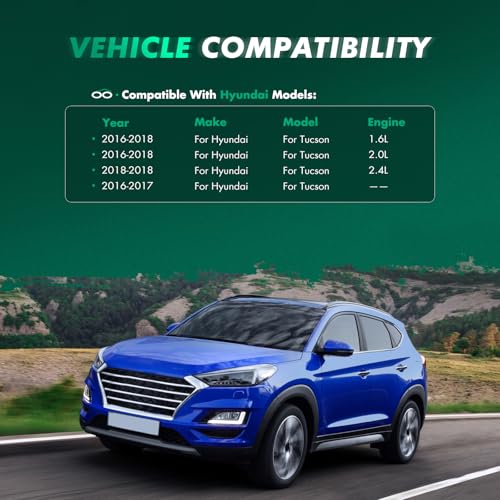 Image of SCITOO Mud Flaps 4PCS Suitable for Hyundai Tucson 2016-2018 Front & Rear mud Flaps Splash Guard Set