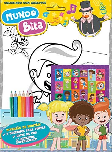 Mundo Bita Colorindo com Adesivos