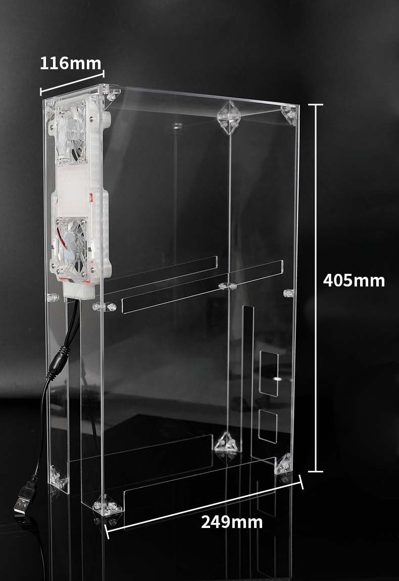 Copertura antipolvere di raffreddamento compatibile con PS5 Slim, custodia protettiva trasparente in acrilico con ventole RGB e alimentazione USB