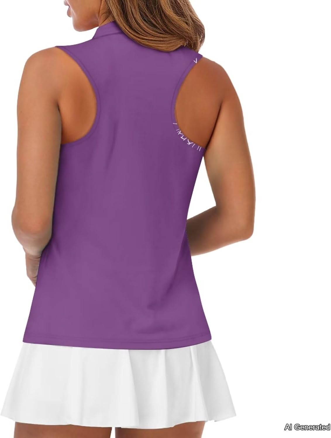 Sleeveless Golf Polo Shirts for Women, Zip Women Sleeveless Golf Shirt, Tank Tops Polo Shirts for Summer
