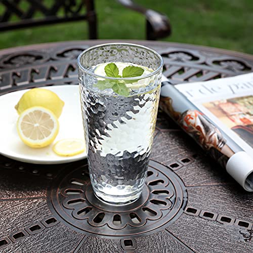 Kurala Unbreakable Plastic Tumbler Cups, Set Of 6, Large Water Tumbler Set, 25 Oz Highball Drinking Glasses (Clear) #TOP6