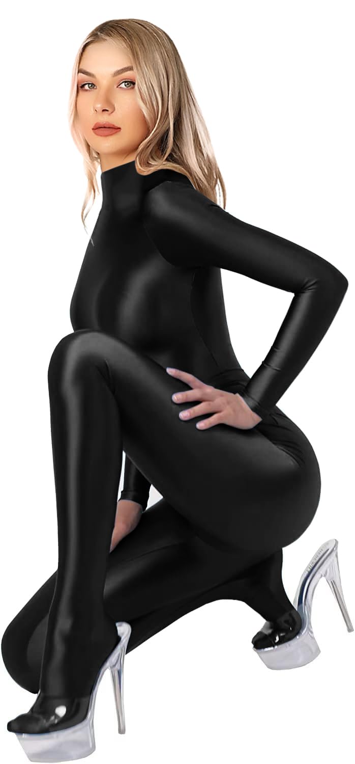Maillot de Bain Une pièce Opaque Brillant 200D hautement Extensible avec Fermeture éclair dans Le Dos
