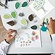 Funxim Stempelkissen (6er Set) Grün Fingerabdrücke Set, zum Papier Handwerk Stoff Malerei Basteln und zum kreativen Gestalten