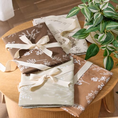 Image of Bedsure Queen Comforter Set - Dark Brown Bed Set, 3 Pieces Cute Floral Bedding, 1 Soft Reversible Botanical Flowers Comforter and 2 Pillow Shams