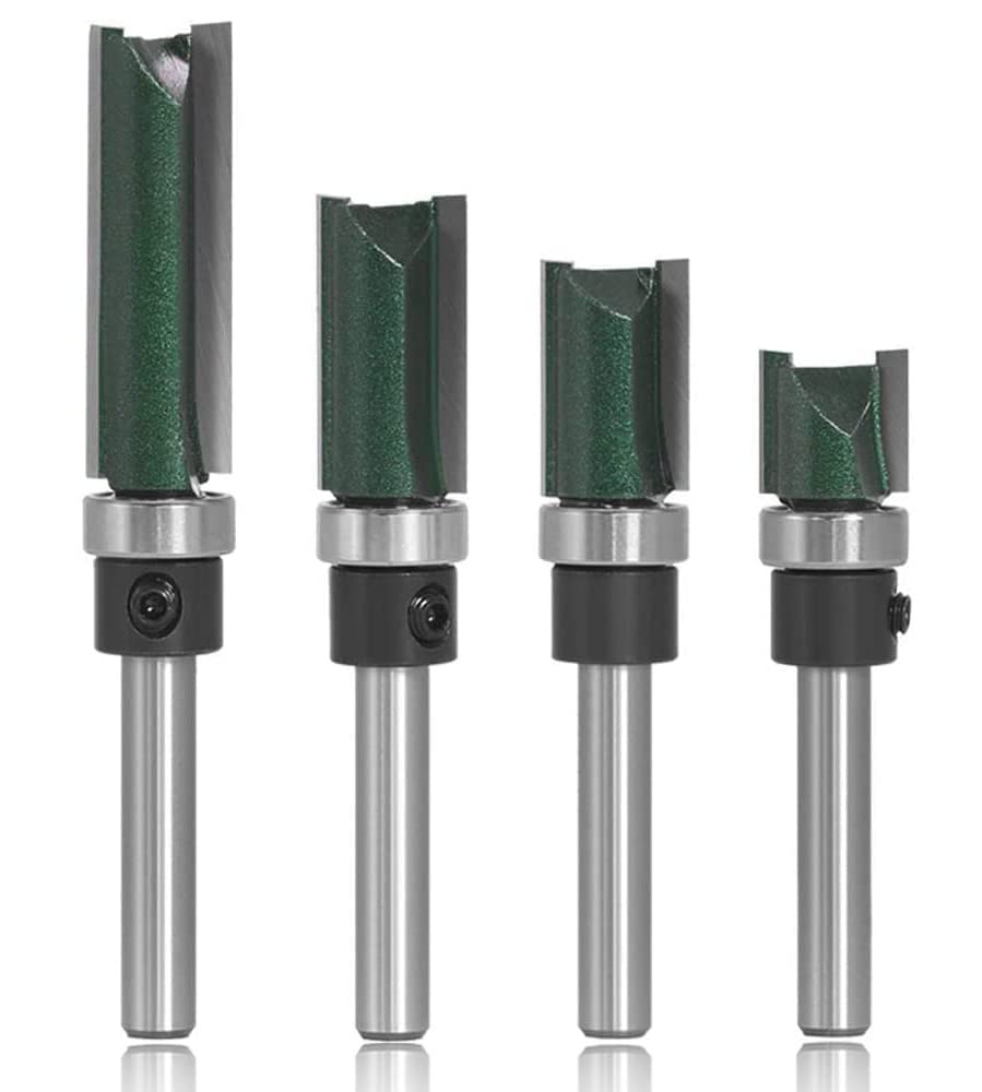 Amazon.co.jp: Wolfride 4本入り 超硬刃ルータービット 6.35mmシャンク