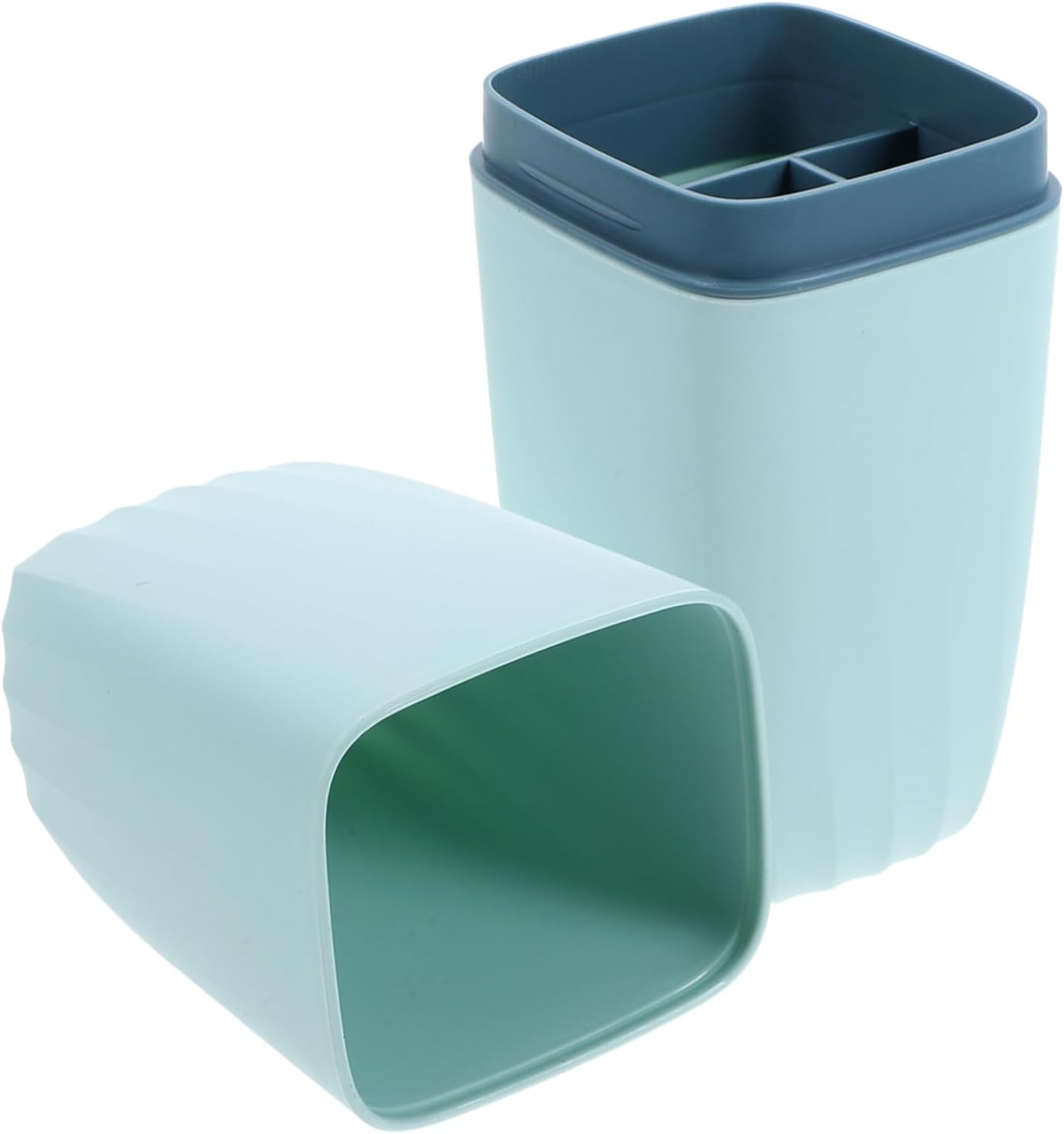 FOMIYES 2pcs Cup Travel Toothpaste Toothbrush Holders Toothbrush Case Toothpaste Storage Case Toothbrush Travel Holder Portable Toothbrush Container Travel Cup Holder Sky-Blue Pp