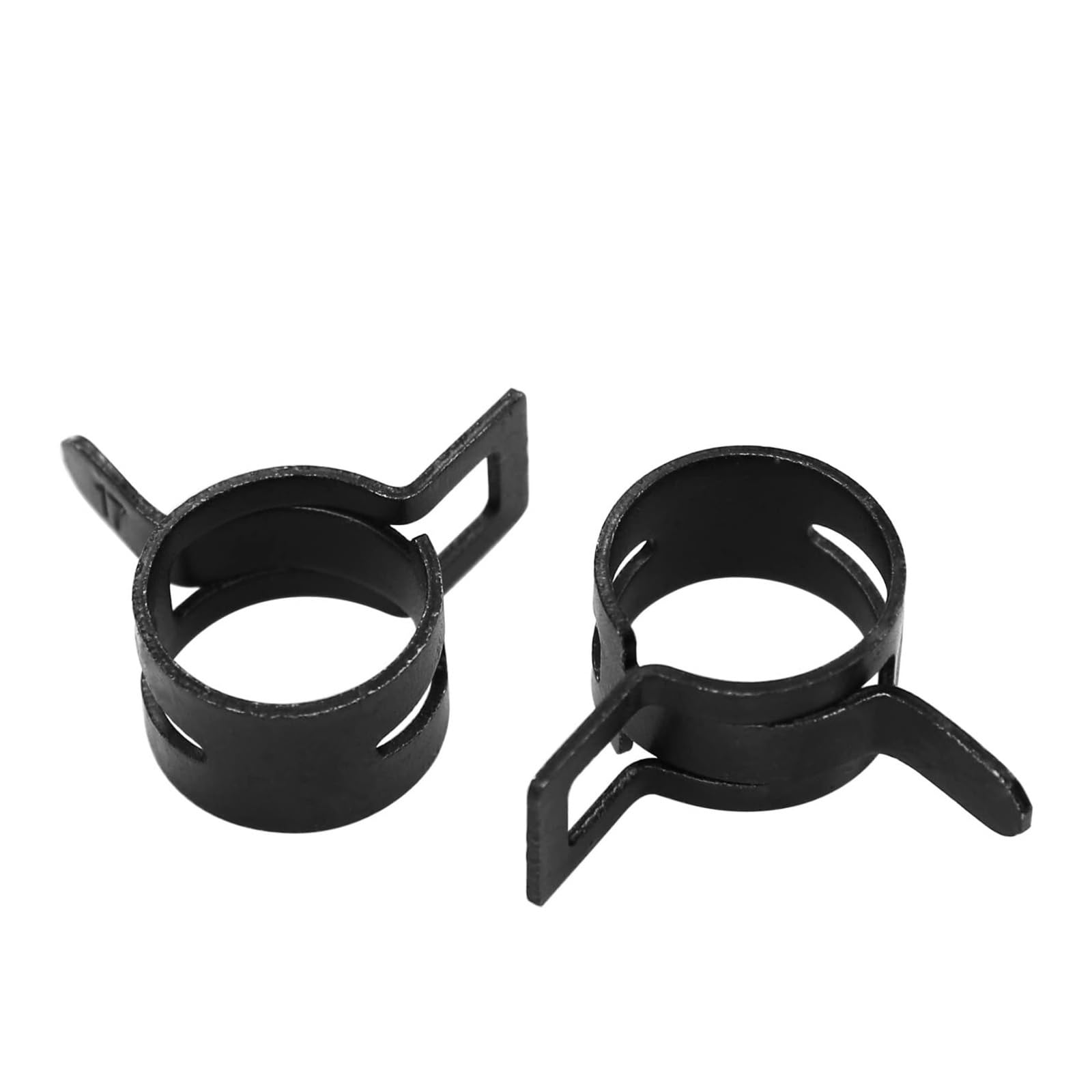 50 Uds abrazadera de manguera combustible abrazaderas resorte negro línea vacío tubo agua aro sujetador aire pellizco acero Clip 6-30mm(50pcs 27mm)