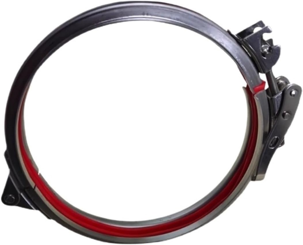 Adjustable Pipe Clamp - Quick Release Round Duct Clamp for 80-400mm Diameter, SS/Galvanized Hose Clamp(Stainless steel,100mm)