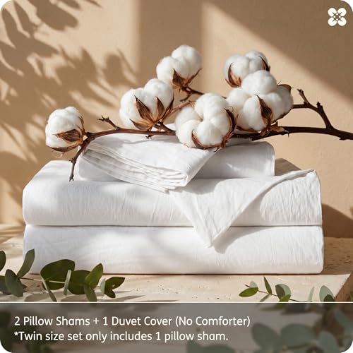 PureWoven Washed Cotton Duvet Cover Set- all None needed - image 8