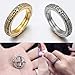 SHITOOMFE 2pcs Spinner Rings - Gold & Silver Anti-Stress Fidget Spinner Toys - Unisex, All Ages