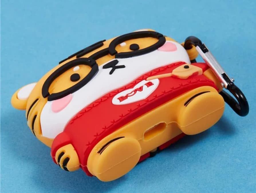 Image of Techmount Compatible with Airpods Pro GEN-2 (2022) Case Cover Silicone Cartoon Character 3D Cover Wtih 360 Protection Airpods Pro 2 Cover Case (NOT for Any Other AIRPODS) (Cute Tiger)