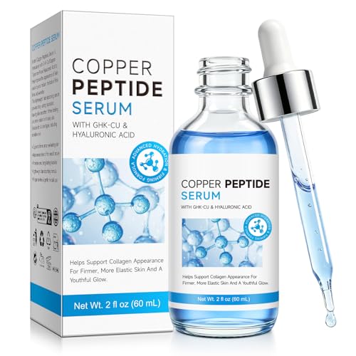 Image of Copper Peptides Serum for Face, Face Serum with GHK-Cu Peptide and Hyaluronic Acid – Supports Firm, Elastic-Looking Skin, Helps Reduce Wrinkles & Fine Lines, Deep Long-Lasting Hydration (1PCS)