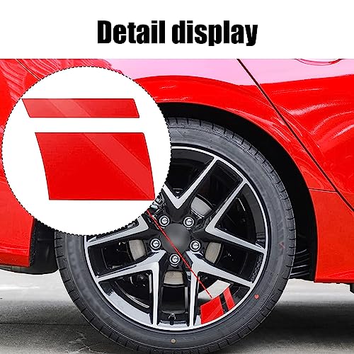 Image of gunhunt 6 PCS Car Reflective Stickers, Wheel Rim Decal Stripes Car Decals, Automotive Decals Hash Stripe Stickers for 18-21 Inch Wheels Tire Rim Safety Decoration Accessories (Red)