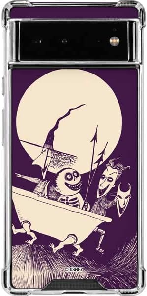 Skinit Clear Phone Case Compatible with Google Pixel 6 - Officially Licensed Disney The Nightmare Before Christmas Lock Shock and Barrel Art Design