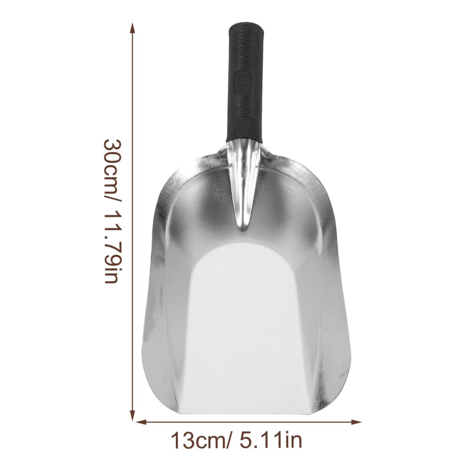 HEMOTON Stainless Steel Shovel Square Garden Hand Trowel Small Gardening Tool for Weeding Flower Planting Cultivator