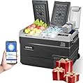 BODEGACOOLER 12 Volt Car Refrigerator, 45 Quart Portable Freezer, APP Control Car Fridge -4?~68?, Battery Powered 20V & 12V/24 DC & 110-240 AC for Outdoor Camping Travel RV Home