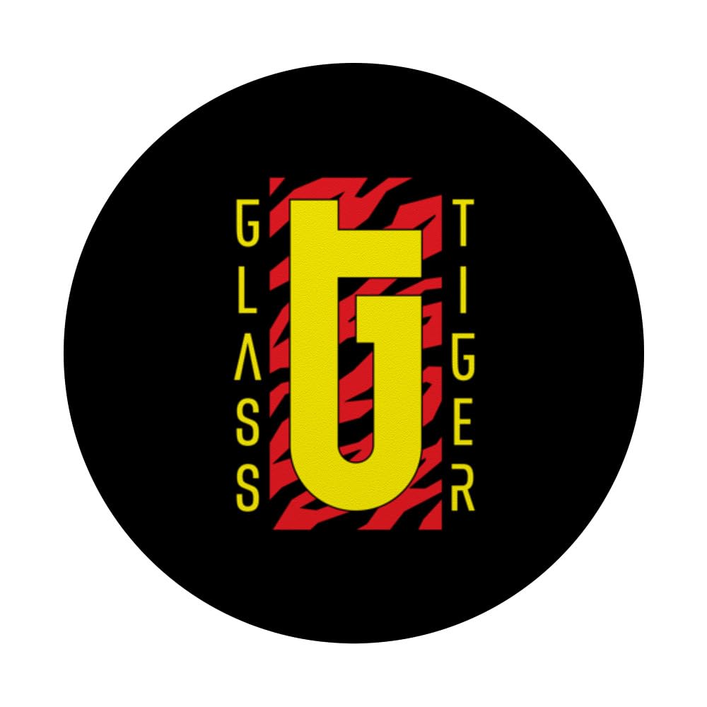 Glass Tiger Yellow GT PopSockets Swappable PopGrip, Black - Image 3