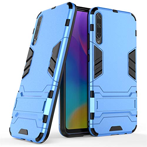 MaiJin Case for Huawei Honor Play 3 (6.39 inch) 2 in 1 Shockproof with Kickstand Feature Hybrid Dual Layer Armor Defender Protective Cover (Blue)