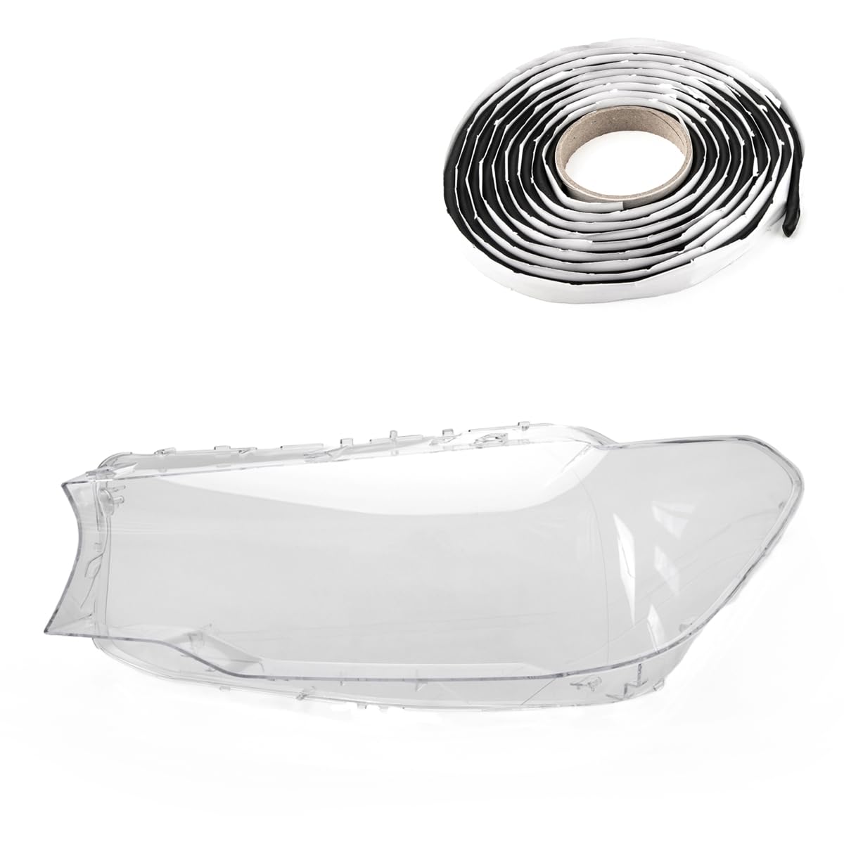 LST Scheinwerferglas Streuscheibe Hauptscheinwerfer Linsenscheibe Frontlicht Abdeckung Glas links Kunststoffabdeckung Ersatzscheibe transparent kompatibel mit BMW 5er G30 G31 Touring Limo 2016-2020