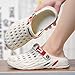 Vtiao Men's fashion garden clogs, arch support, woven look design, EVA material, lightweight, durable, non-slip, beach shoes, gardening shoes, indoor and outdoor sandals.