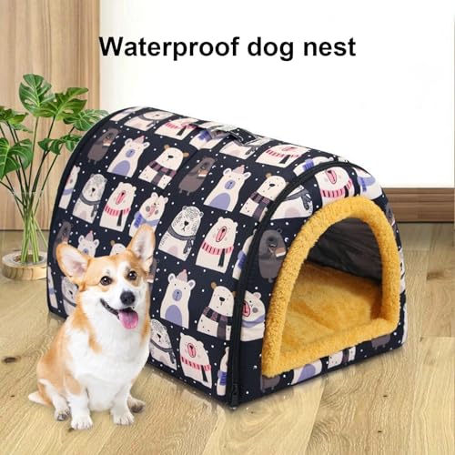 Maison de lit pour chien et chat lavable avec coussin amovible - 3