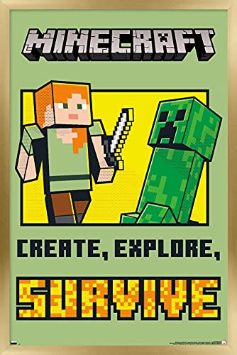 Trends International Minecraft - Create, Explore, Survive Wall Poster, 34L
