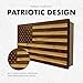 Bellewood Designs American Flag Gun Cabinet - Hand-Carved Hidden Gun Shelf - Quick Access Hidden Gun Safe for Handguns - Wall Gun Safe with Magnetic Lock - Discreet Firearm Storage (Early American)