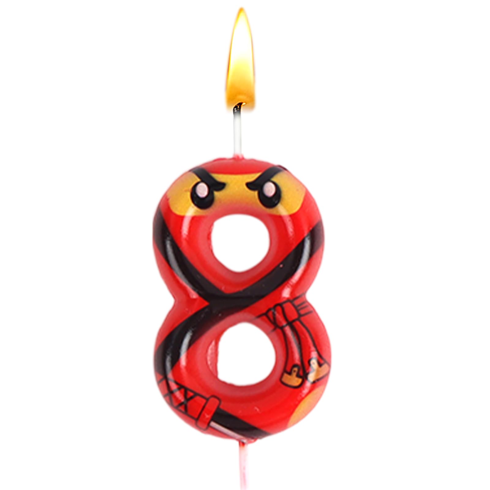 STG Candela Di Compleanno A Forma Di Numero 7 – Torta A Tema Videogioco, Decorazione Festa Per Ragazzi, Cera Naturale