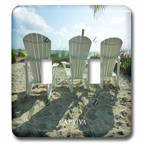 Double interrupteur à bascule Captiva Beach pour décoration murale tropicale - 2