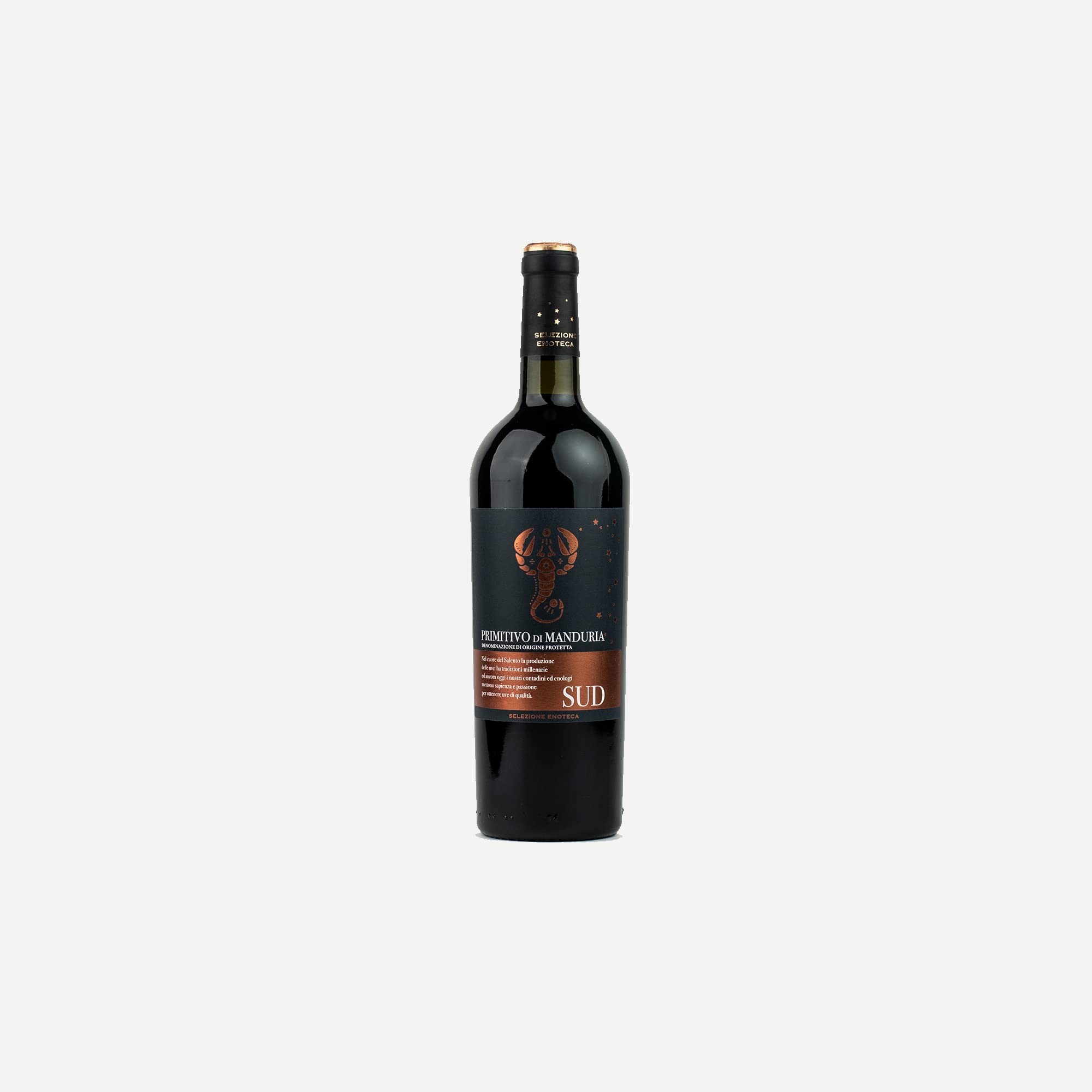 6 er Vorteilspaket SUD Primitivo di Manduria (Etikett mit Skorpion) DOP 2023 | Feudi di San Marzano | 6 X 0,75 L | Rotwein aus Italien | trocken