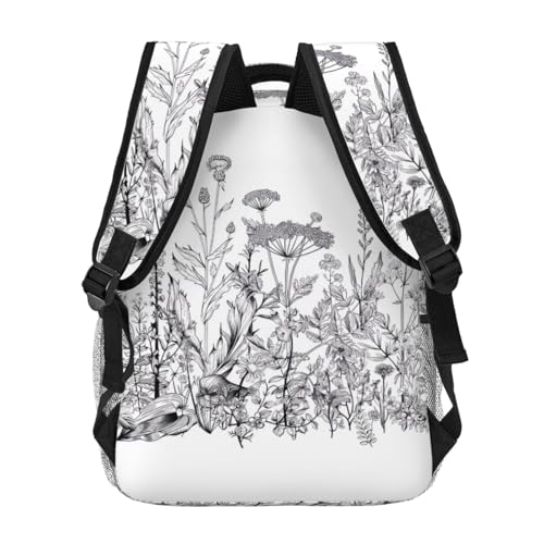 Mochila para laptop con flores perfecta para escapadas de camping y negocios 4