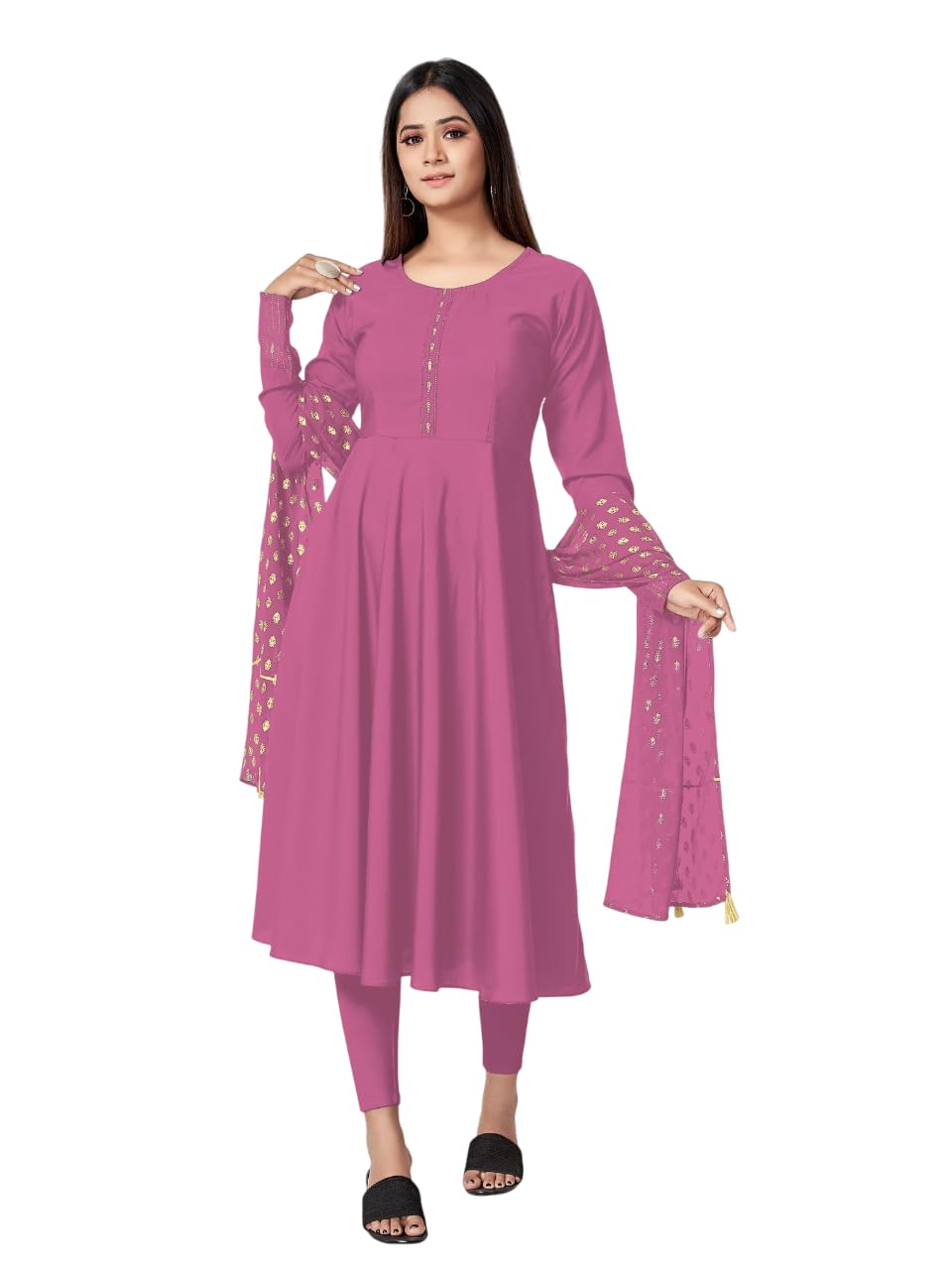 julee Women's Crepe Solid Readymade Kurti With Dupatta Set (Mahima-New)-picture-40