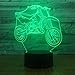 Produktbild Road&Cool Beleuchtung Lichter Lampen Schlafzimmer LED Atmosphäre Acryl 3D Tischlampe Bunt USB Nachtlicht Kind Motorrad Bett Dekoration (22 * 15 * 6cm)