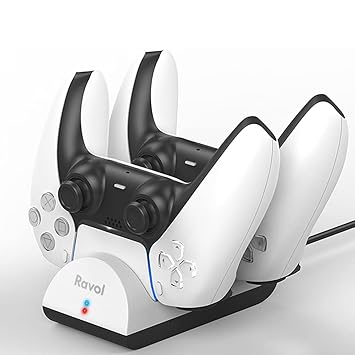 Ravol PS 5 Controller Charging Station, Charging Dock Station for Playstation 5 Controller, Fast Charging Dock with LED Indicator (Controllers Not Included)