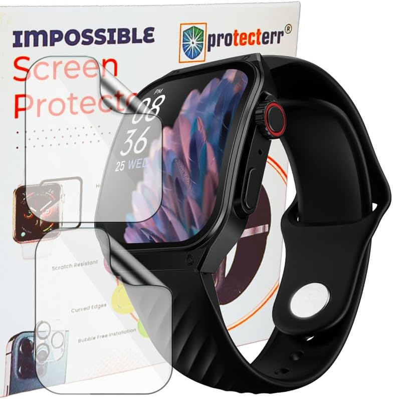 2-Pack Screen Guard for Fire-Boltt ARC 1.96" inch Smartwatch Protector | Flexible, Unbreakable, Bubble-Free Installation | Not Tempered Glass |
