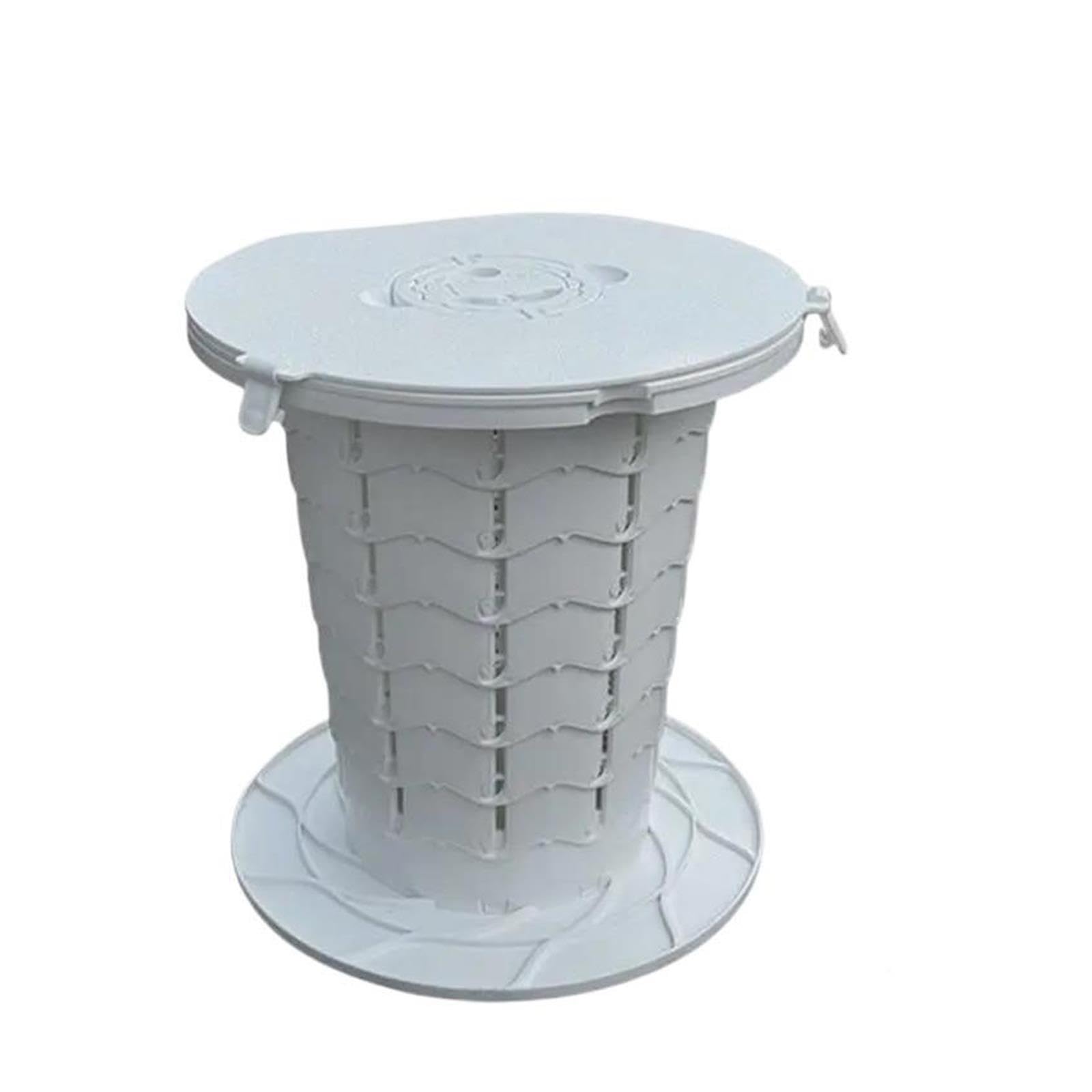 Inodoro plegable para camping, 880 libras, resistente y portátil para emergencias (blanco)