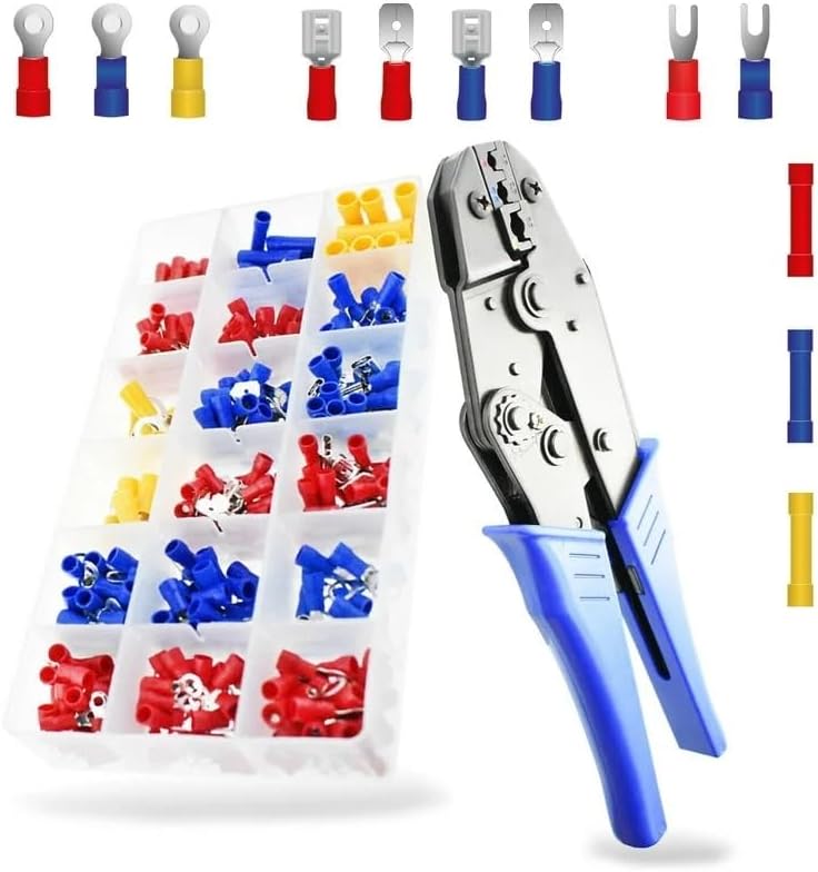 300pcs Boxed Cold Terminal B Type Combination + Crimping Tool Wire Connectors Terminal Wire Crimp Connector VUQLDHAYZ