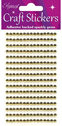 Oaktree Crafts Eleganza 4 mm 240 Gems nº 35, Material sintético, Oro, 16,5 x 7,6 x 0,2 cm