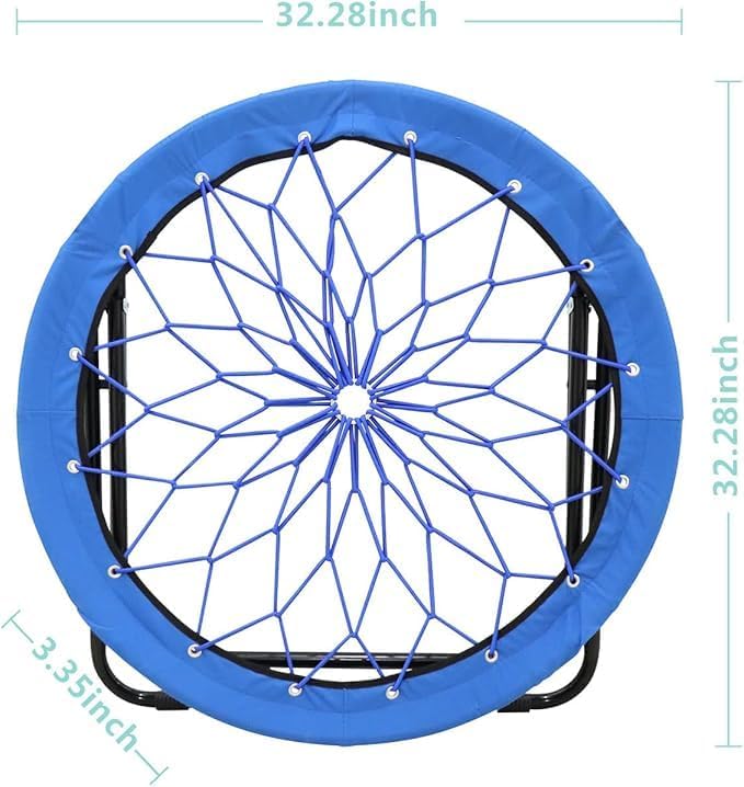 Sillón Plegable Redondo con Respaldo Abierto Color Azul miniatura 3