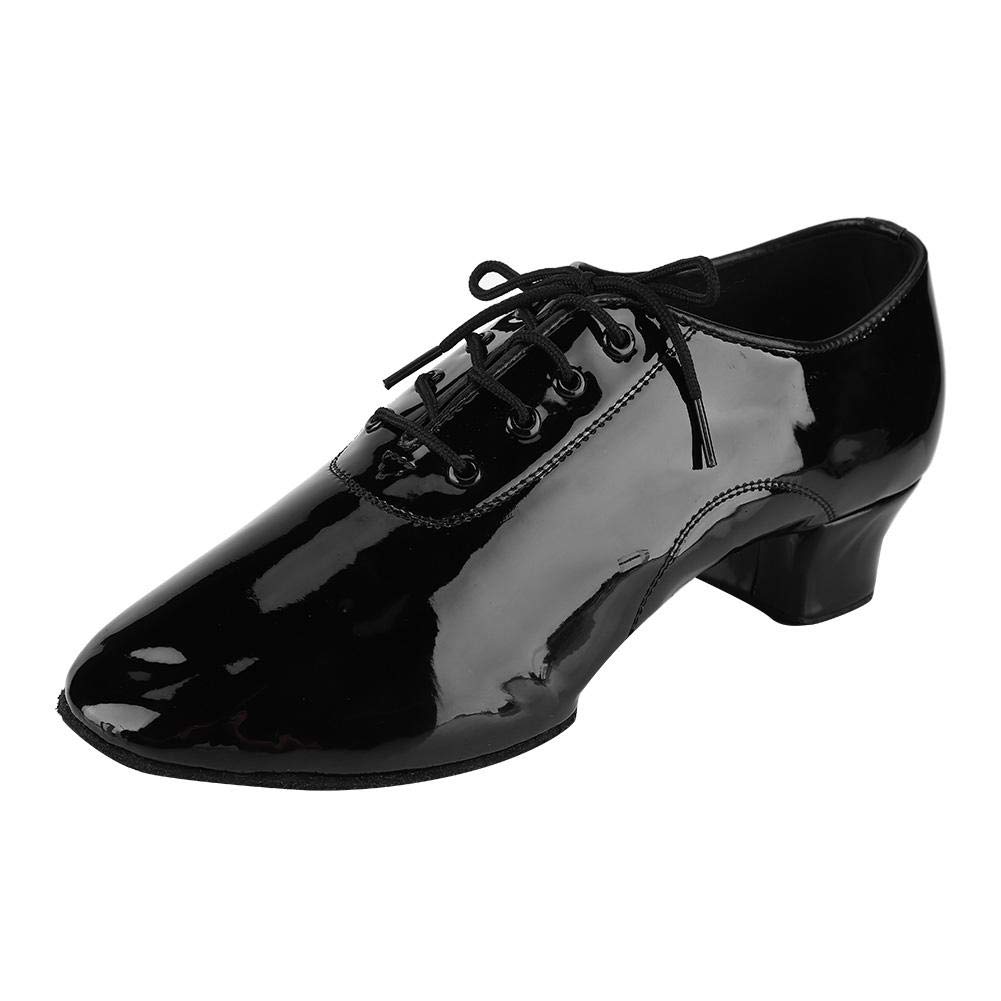 Alomejor Scarpe da Ballo Uomo Latino Cuoio Danza Classica Nero